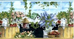 Birdhouses in the Sunroom Wallpaper Border