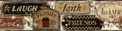 Penny White Loving Signs Portrait Wallpaper Border Chesapeake BBC65401B