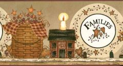 Families are Forever Burgundy Wallpaper Border