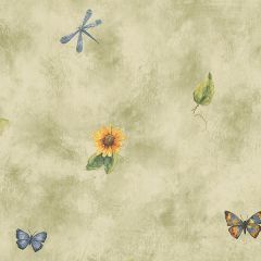 BG19541 Sunflower Spot Wallpaper Green, Yellow, Blue, Orange, Black Fresh Kitchens 5 Norwall Wallcovering