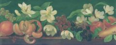 Mixed Fruit Cut Flowers Wallpaper Border