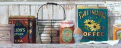 Collectibles on a Kitchen Shelf Wallpaper Border