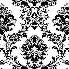 BK32013 Document Damask Wallpaper Black, White Stripes & Damasks 3 Norwall Wallcovering
