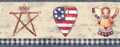 Blue Country Craft Wallpaper Border - Crewcut