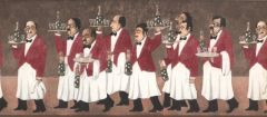 Waiters With Wine Wallpaper Border - York Wallcoverings