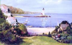 Lighthouse Cove Wallpaper Mural- only 1