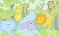Small Safari Pastel Wallpaper Mural