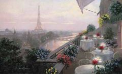 A Dinner on the Terrace Wallpaper Mural