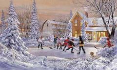 Ice Hockey Pond Wallpaper Mural
