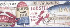 Seafood Restaurant Wallpaper Border