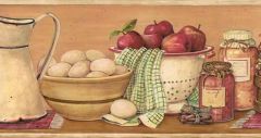 Kitchen Shelf Tan Wallpaper Border