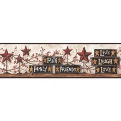 Live  Laugh  Love Blocks & Country Stars Wallpaper Border - York