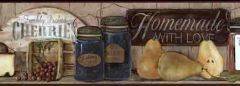 Fresh Fruit and Primitive Sign Wallpaper Border