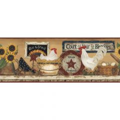 Hearts & Crafts Iii Hen And Rooster Border