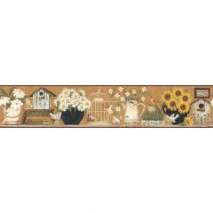 Hearts & Crafts Iii Garden Shelf Border- 1 ROLL LEFT