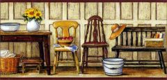 Chairs, Chairs and More Chairs Wallpaper Border