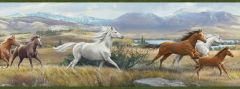 Sally Blue Wild Horses Portrait Wallpaper Border Chesapeake BBC48481B