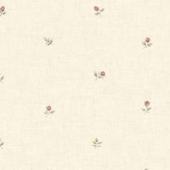 CG28855 Rose Buds Wallpaper Beige, Red, Green Garden 2 Norwall Wallcovering