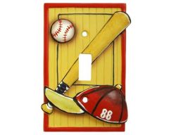 Lets Play Ball Single Switch Plate Cover 00111