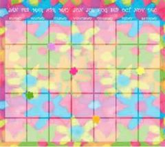 Funky Floral Jotz Dry Erase Calendar