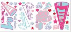 Cheerleader Peel and Stick Appliques