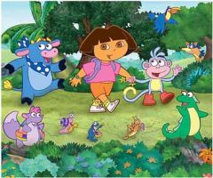 Dora The Explorer and Friends Wall Mural