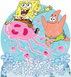 SpongeBob Bubbles Wallpaper Headboard Mural- 2 murals left