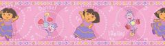 Pink Dora Dancing Wallpaper Border