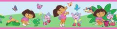 Dora Pink Butterfly Wall Paper Border