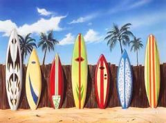 Starting Lineup Surfboard Wall Mural