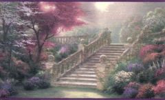 Thomas Kinkade Stairway Wallpaper Border