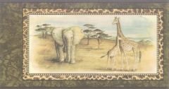 Brown African Safari Wallpaper Border
