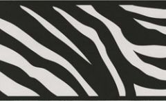 Safari Black and White Zebra Wallpaper Border