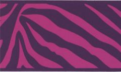 Pink and Purple Zebra Print Wallpaper Border 