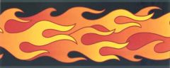 Orange Flame Wallpaper Border