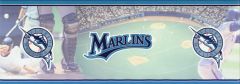 Florida Marlins Baseball Logo Wallpaper Border