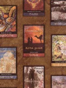 Coffee Labels Wallpaper