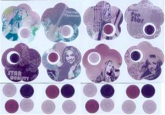 Hannah Montana Purple Tile Cutouts