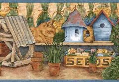 Assorted Birdhouse Wallpaper Border