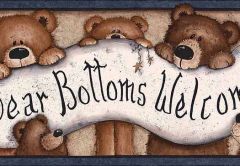Bear Bottoms Welcome Wallpaper Border
