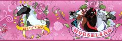 Pink Horseland Wallpaper Border