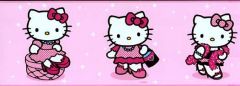 Hello Kitty Pink Dressed Up Wall Border