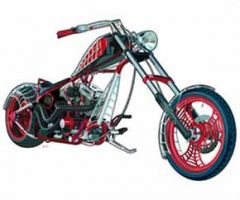 American Chopper Accent Mural BZ9196M - 1 Left