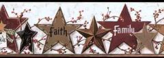 Primitive Star Friends Family Wallpaper Border