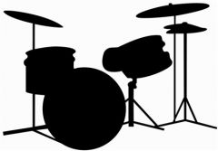 Drums Chalkboard Wall Sticker