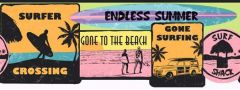 Candice Olson Pink Surfs Up Wallpaper Border