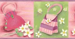 Fancy Hat and Purse Wallpaper Border