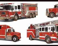Rescue Vehicles Wallpaper Border