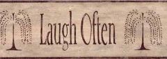 Laugh Often Live Well Distressed Wallpaper- 1 ROLL LEFT