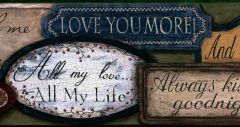 Green Love Country Sayings Wallpaper Border